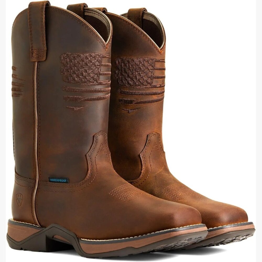 Brand New Full-Grain Leather Anthem Patriot Waterproof Composite Toe Work Boot